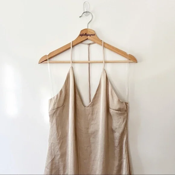4SI3NNA Silk Halter Slip Dress - Picture 2 of 11